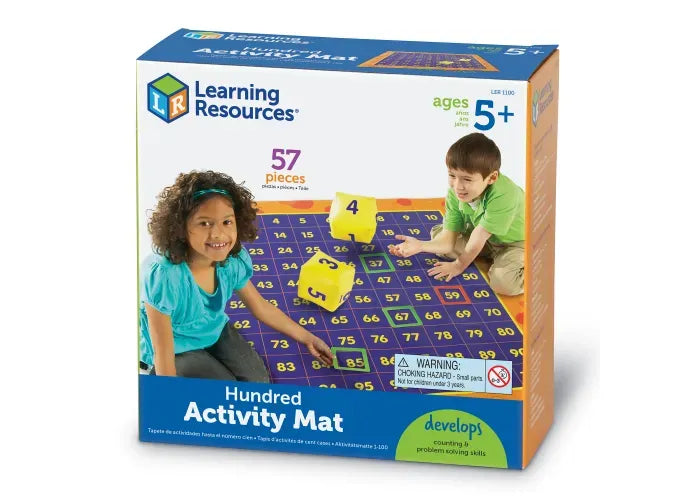 Learning Resources Hip Hoppin' Hundred Mat Hundreds Activity Mat