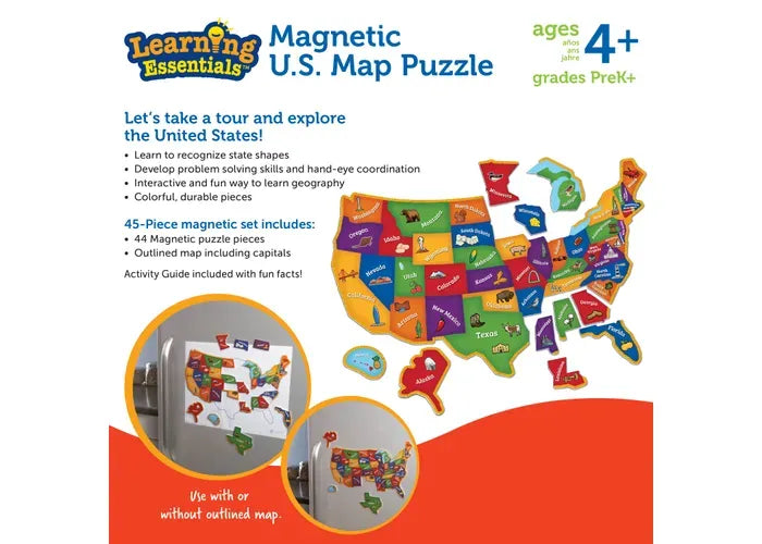 Learning Resources Magnetic U.S. Map Puzzle