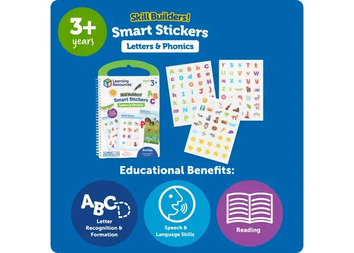 Learning Resources Skill Builders! Smart Stickers - Letters & Phonics