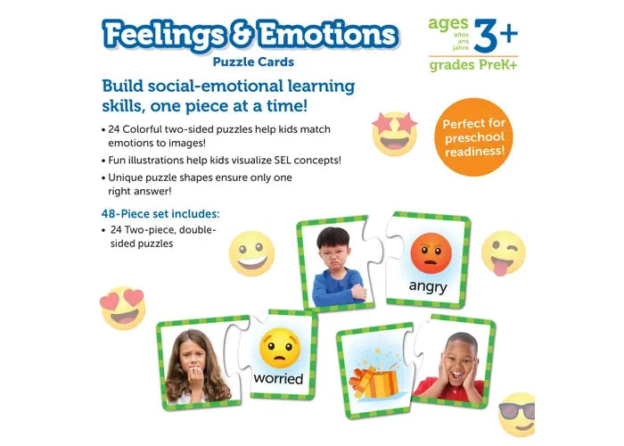 Learning Resources Feelings & Emotions Puzzle Cards