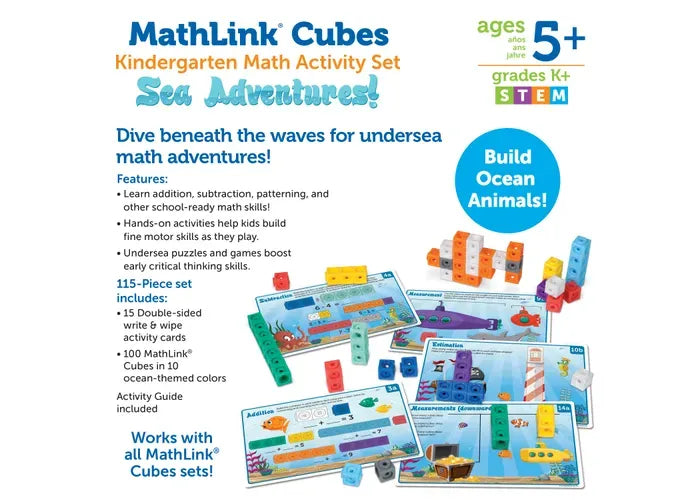 Learning Resources MathLink ® Cubes Kindergarten Math Activity Set: Sea Adventure!