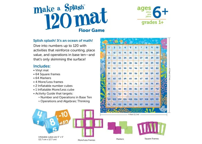 Learning Resources Make a Splash ™ 120 Mat Floor Game