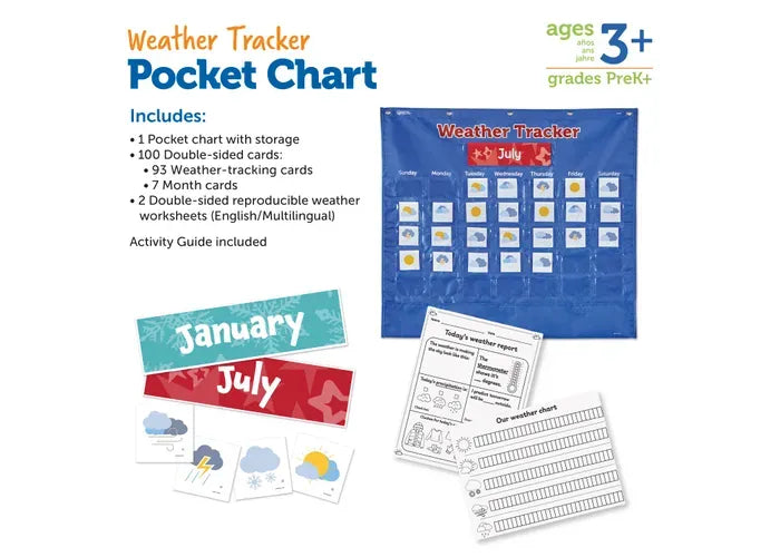 Learning Resources Weather Tracker Pocket Chart