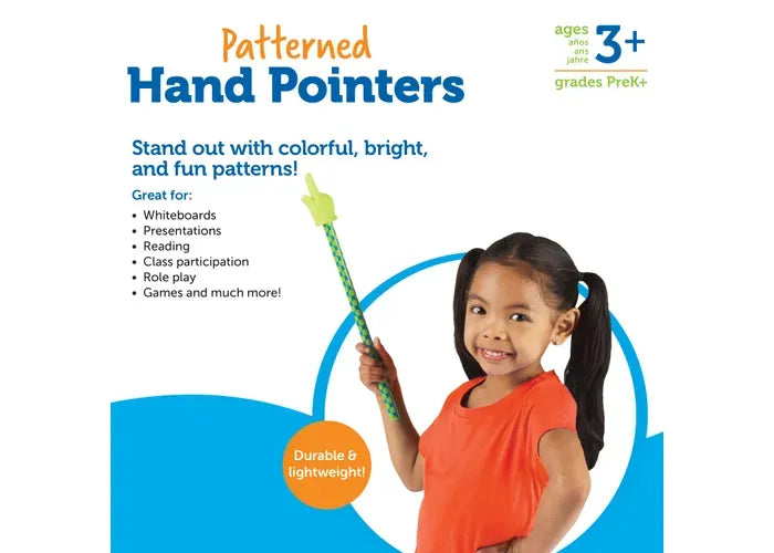 Learning Resources 15" Patterned Hand Pointers, Set of 3