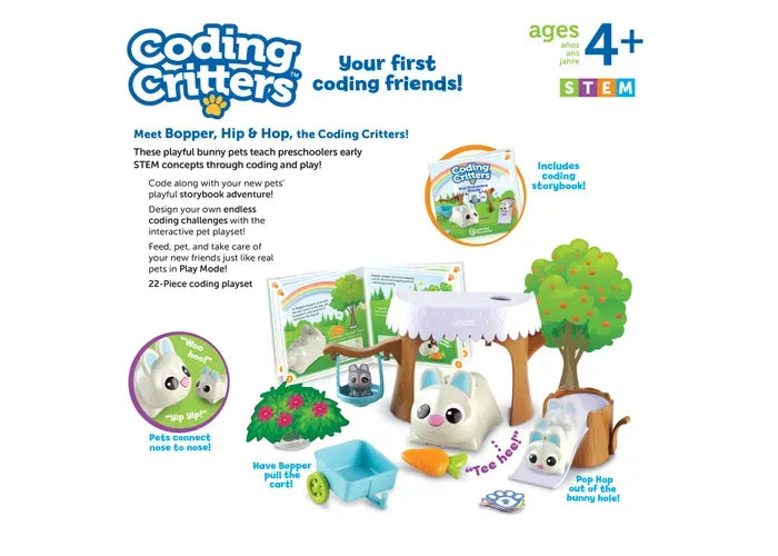 Learning Resources Coding Critters ® Bopper, Hip & Hop