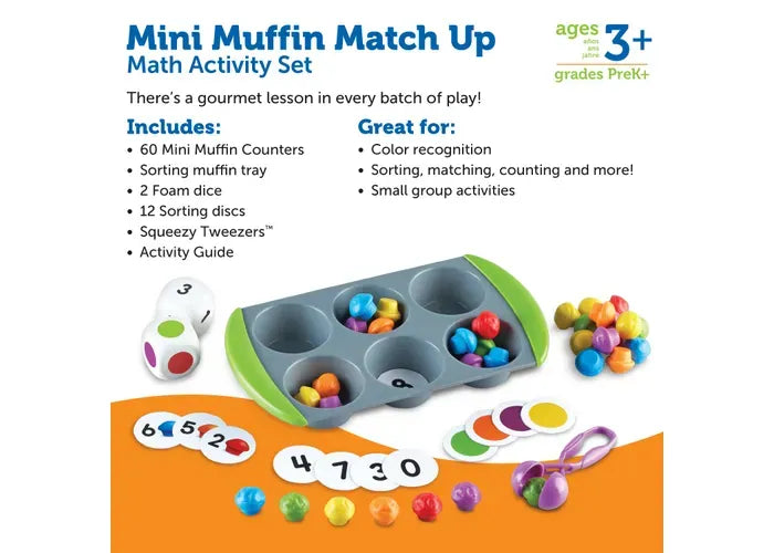 Learning Resources Mini Muffin Match Up Math Activity Set