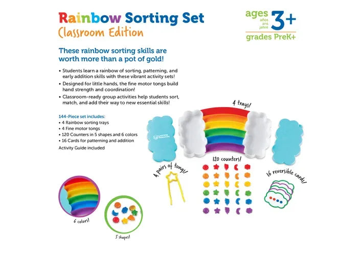Learning Resources Rainbow Sorting Classroom Activity Set