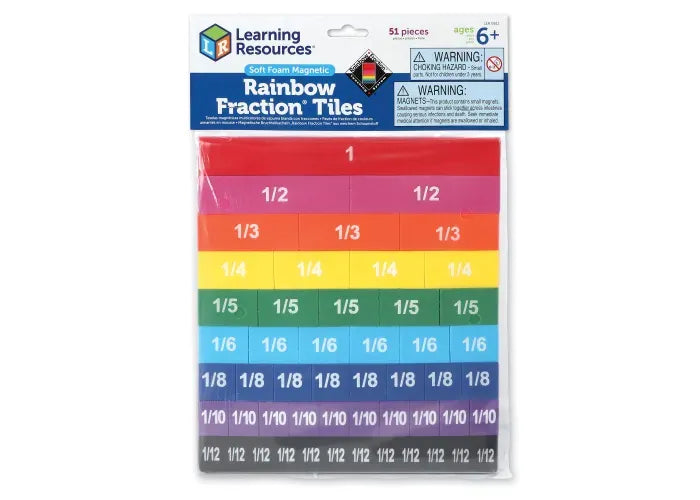 Learning Resources Rainbow Fraction ® Soft Foam Magnetic Tiles