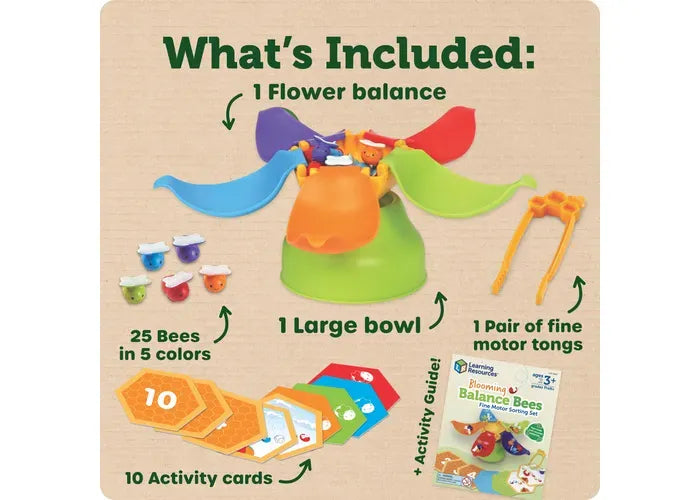 Learning Resources Blooming Balance Bees Fine Motor Sorting Set