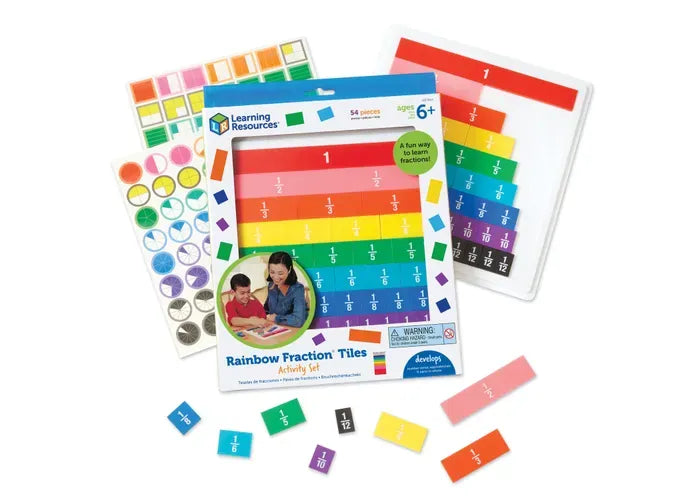 Learning Resources Rainbow Fraction ® Tiles with Tray