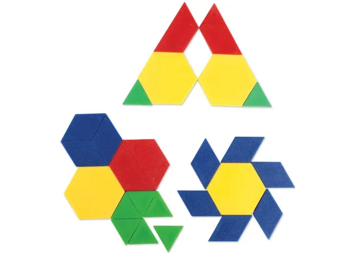 Learning Resources Plastic Pattern Blocks - 0.5 cm, Set of 100