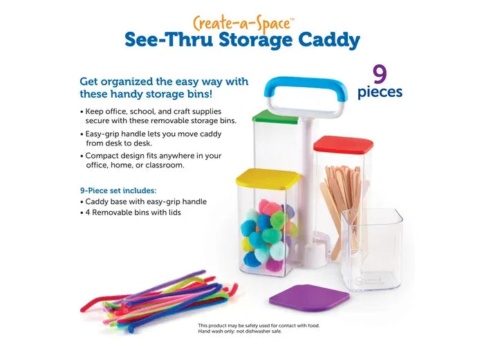 Learning Resources Create-a-Space ™ See-thru Storage Caddy
