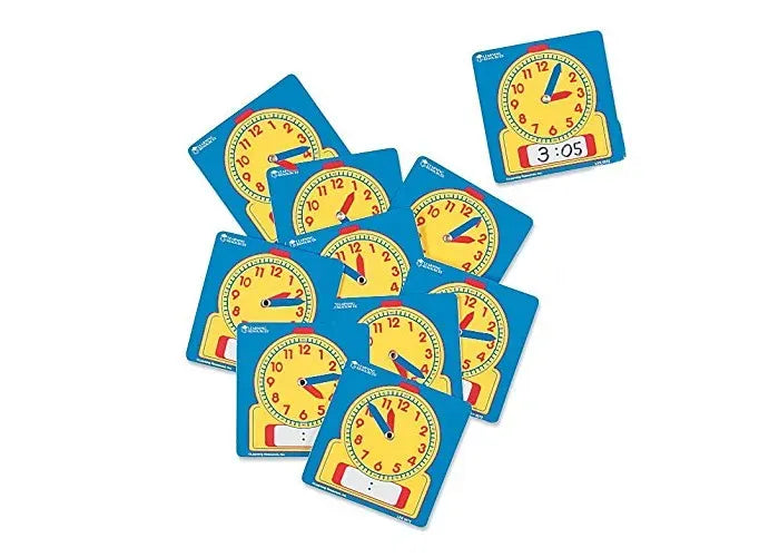 Learning Resources Write & Wipe Student Clocks, Set of 10