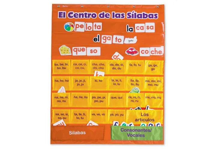 Learning Resources El Centro de las Silabas (Spanish Syllables) Pocket Chart