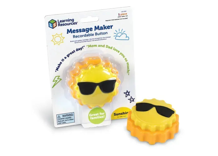 Learning Resources Message Maker Recordable Button - Sun