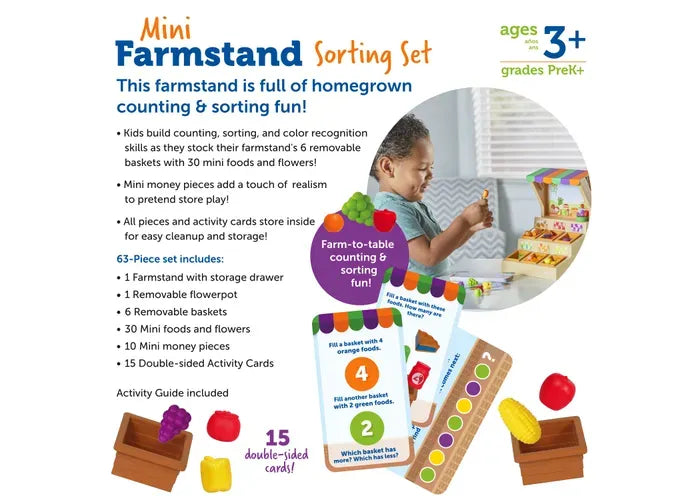 Learning Resources Mini Farmstand Sorting Set