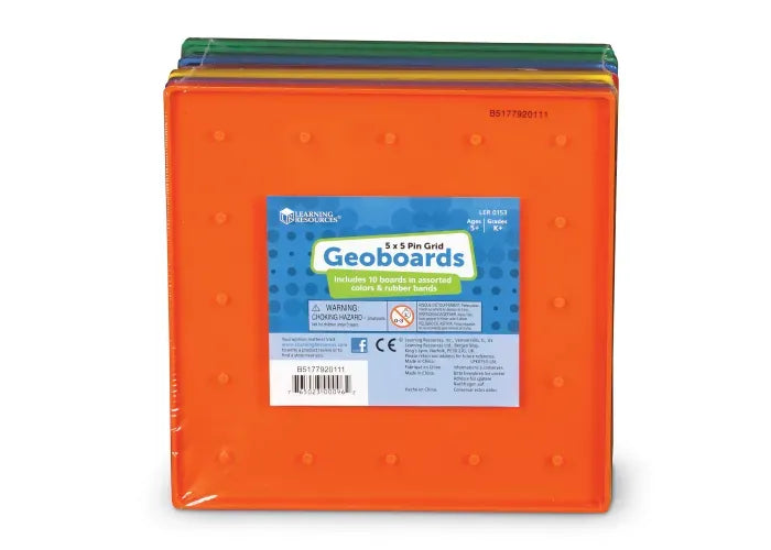 Learning Resources Geoboards, 5 x 5 Pin, Set of 10